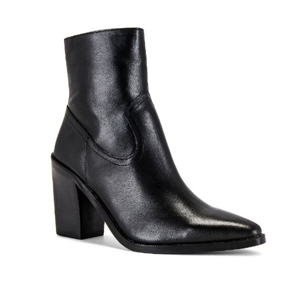 Steve Madden Shoes - New Steve Madden Elene Block Heel Leather Ankle Boot Size 9